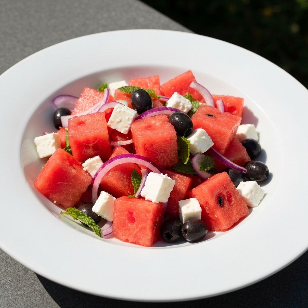 Salada de Melancia com Feta