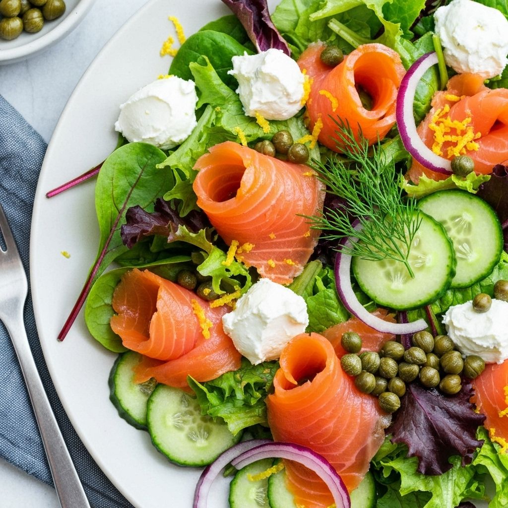 Salada de Salmão Defumado